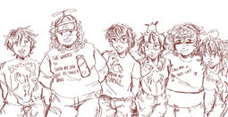 $70 || 6 half bodies, uncolored